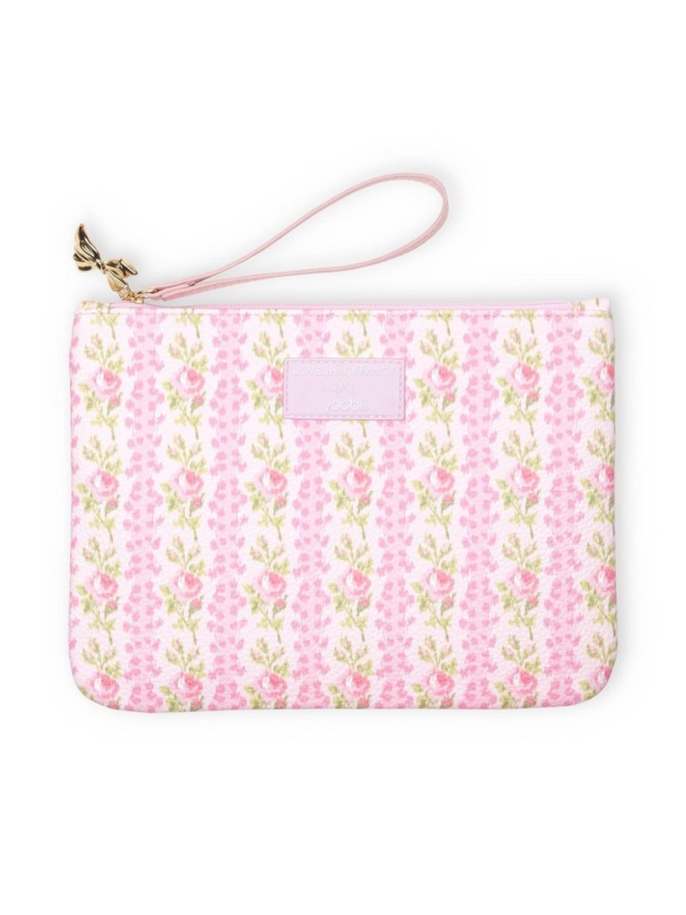 LoveShackFancy x Target Yoobi blooming heirloom zip pouch with wristlet strap